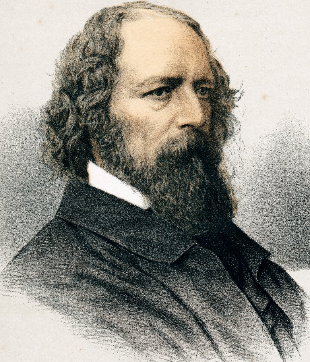 Alfred Tennyson, 1 Baron Tennyson, İngiliz şair, c1880 by Unbekannt