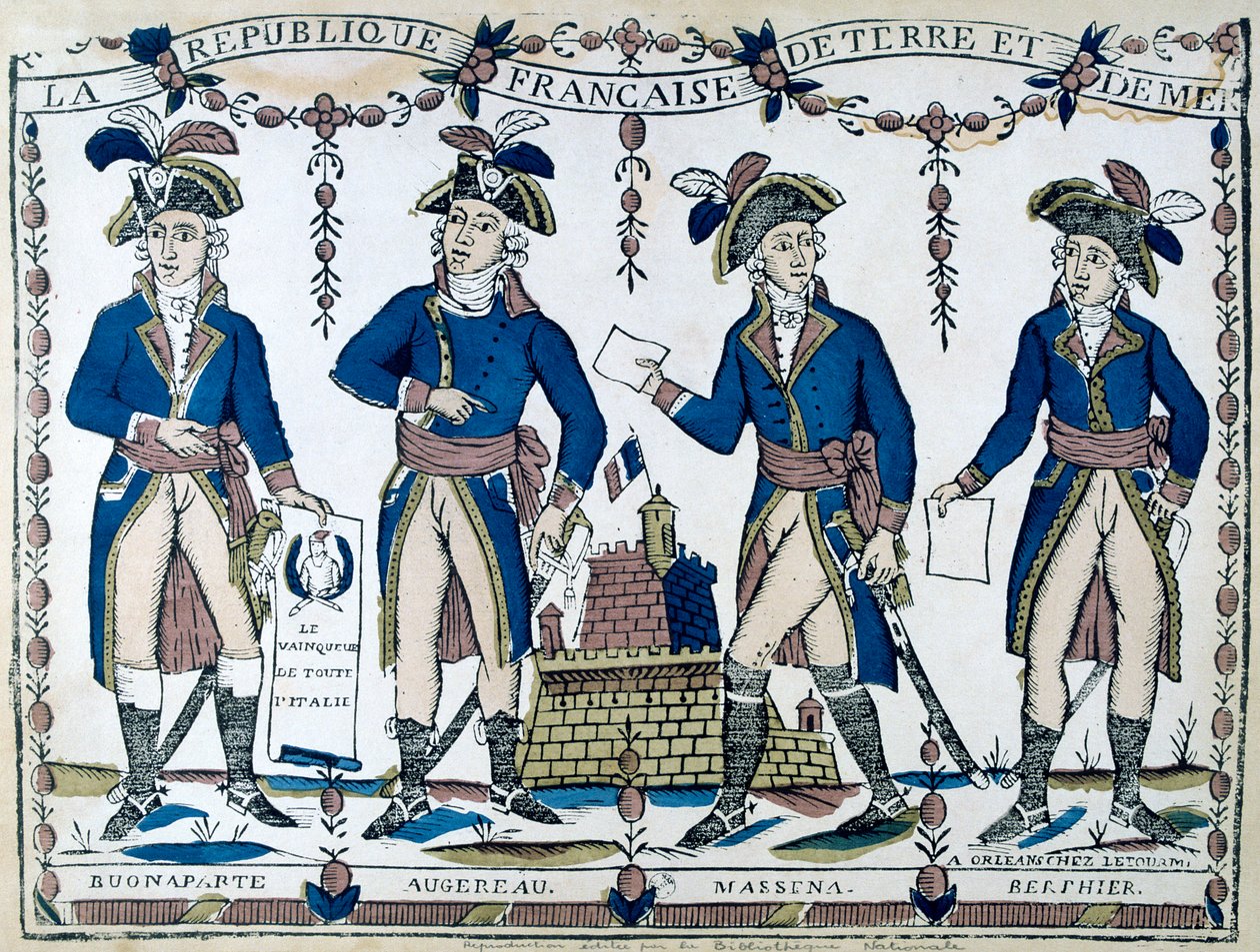 Bonaparte Alegorileri, Augereau, Massina, Berphier, Fransa, 1789 by Unbekannt