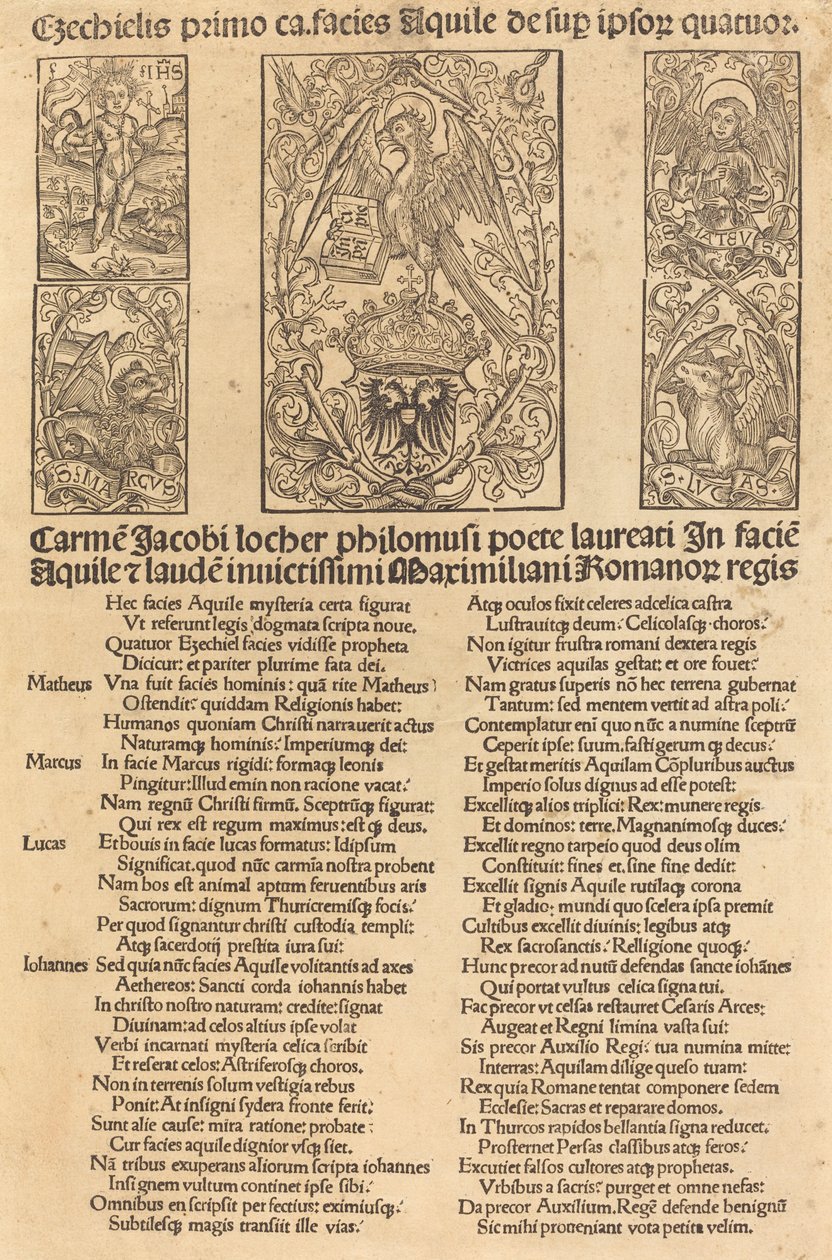 Kartal ve İmparator Maximilian I, 1497 Alegori. by Unbekannt