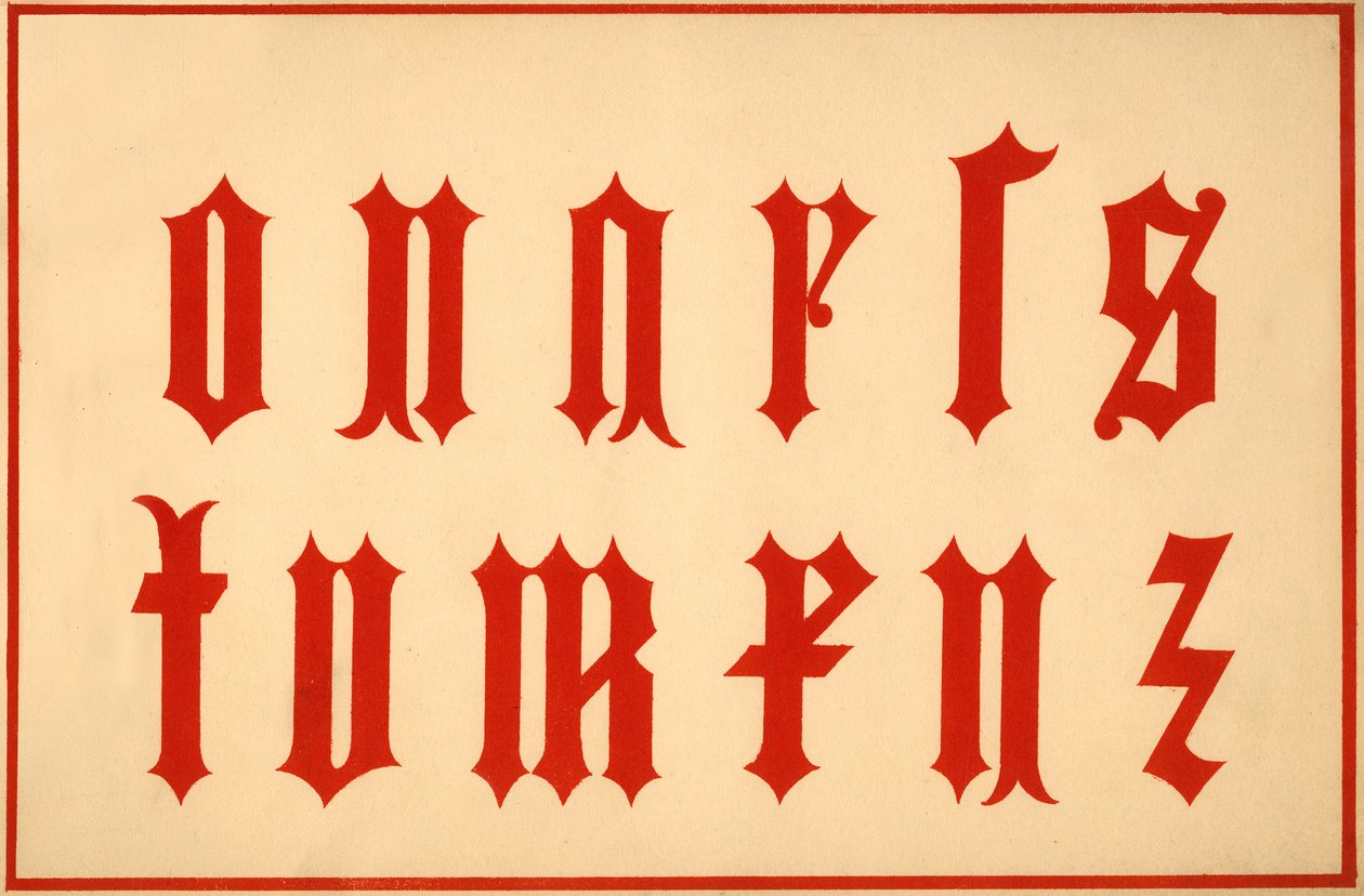 Alfabe, arkaik harfler, küçük harf by Unbekannt