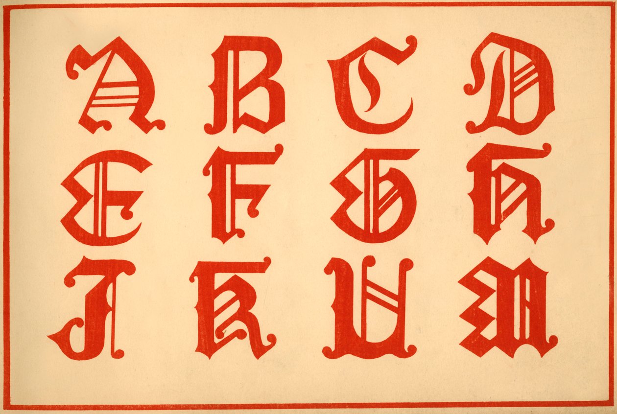 Alfabe, harfler AM, büyük harf by Unbekannt