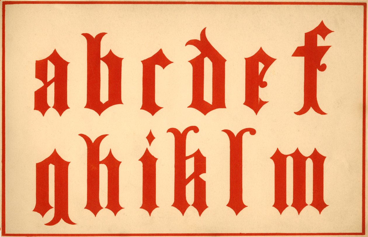 Alfabe, harfler a-m, küçük harf by Unbekannt