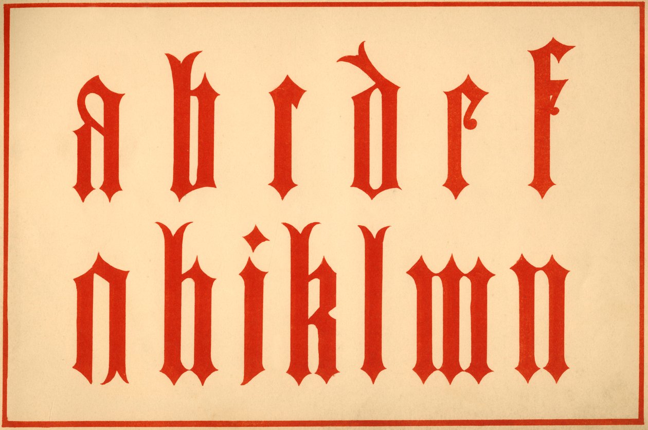 Alfabe, harfler a-n, küçük harf by Unbekannt