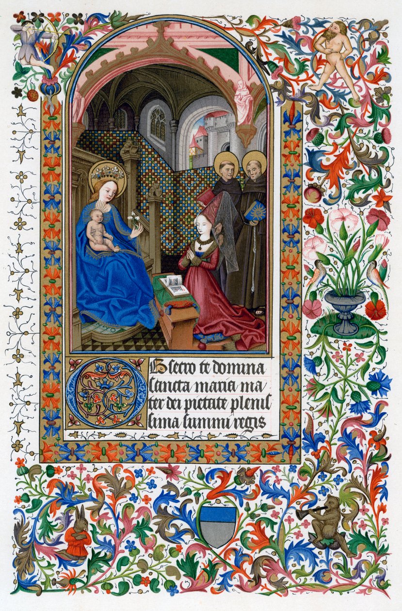 Amadee de Saluces ve Bakire, 15. yüzyılın ortası by Unbekannt
