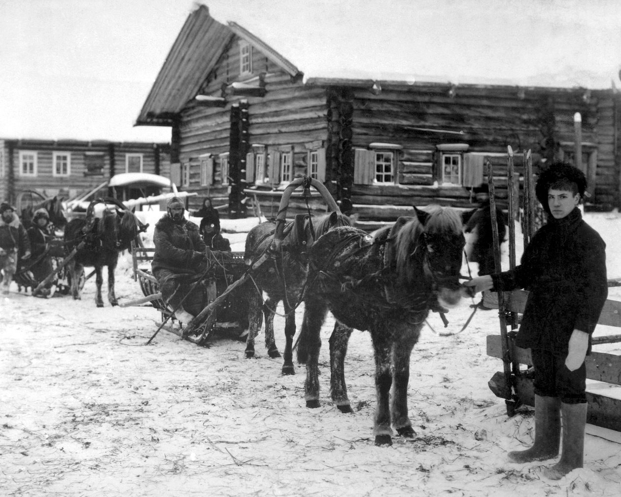 Arkhangel yakınlarındaki Amerikan piyadeleri, Rusya, Aralık 1918.. by Unbekannt