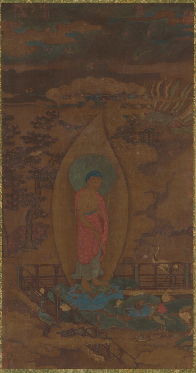 Amitabha Bir Ruhu Cennete Karşılıyor, Ming hanedanı, 16.-17. yüzyıl. by Unbekannt