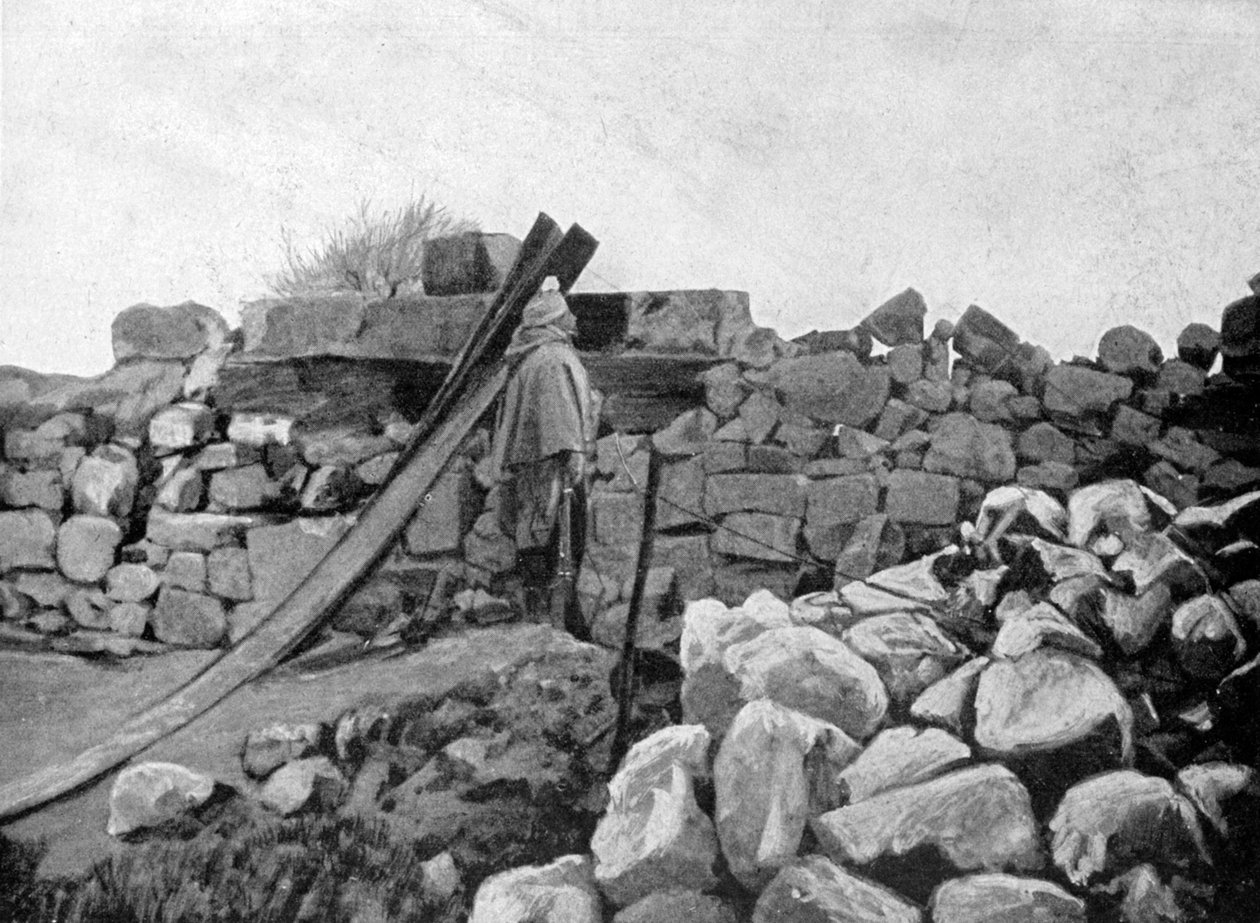 Nöbetçi bir Cezayir askeri, Artois, Fransa, 1915 by Unbekannt