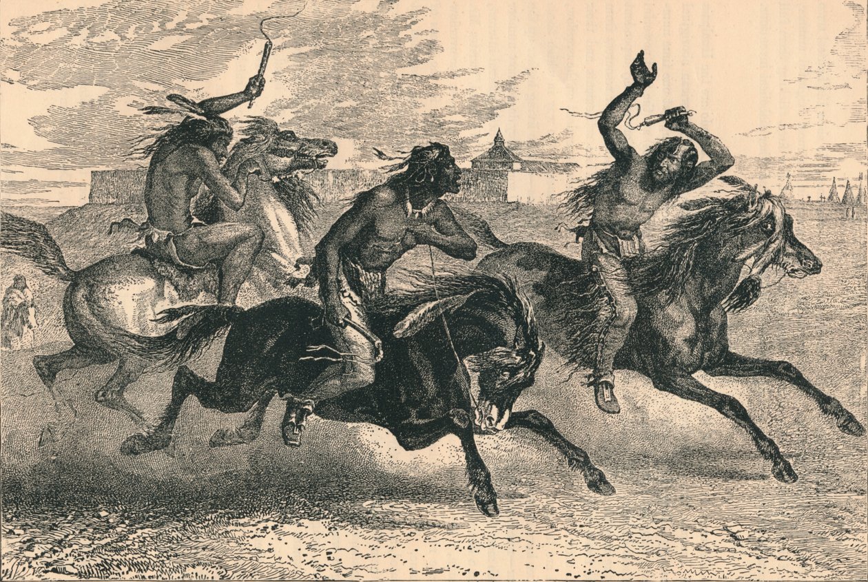 Bir Hint At Yarışı, 19. yüzyıl by Unbekannt