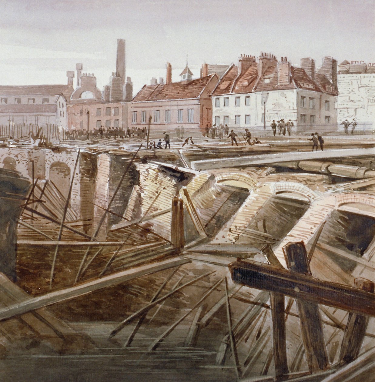 Coppice Row, Farringdon Street, City of London yakınlarında bir kaza, 1862 by Unbekannt