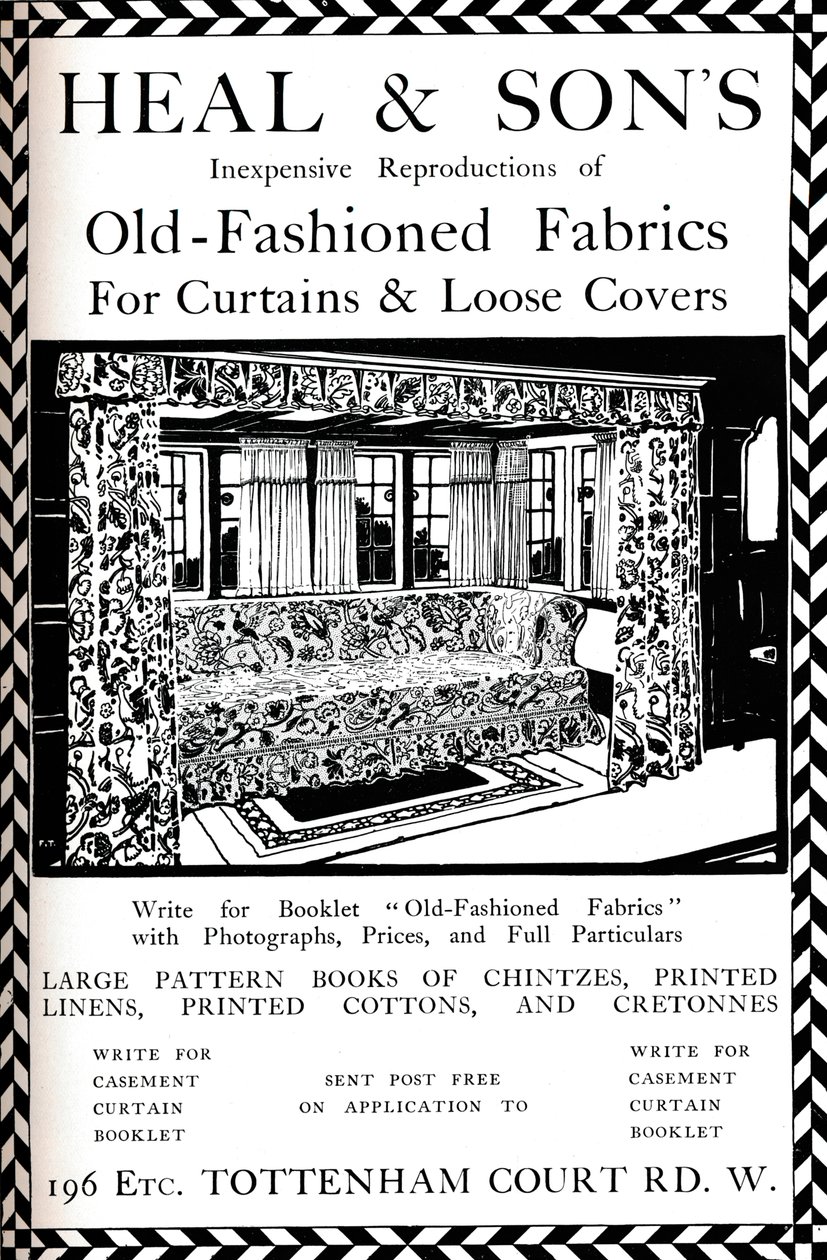 Heal & Sons of Tottenham Court Road için bir reklam, Londra, 1908 by Unbekannt