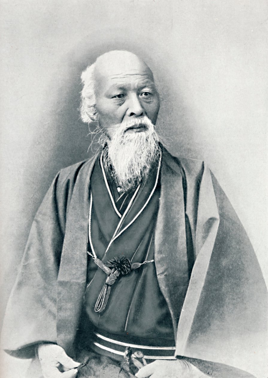 Tam elbise kostümlü yaşlı bir Japon doktor, 1902 by Unbekannt