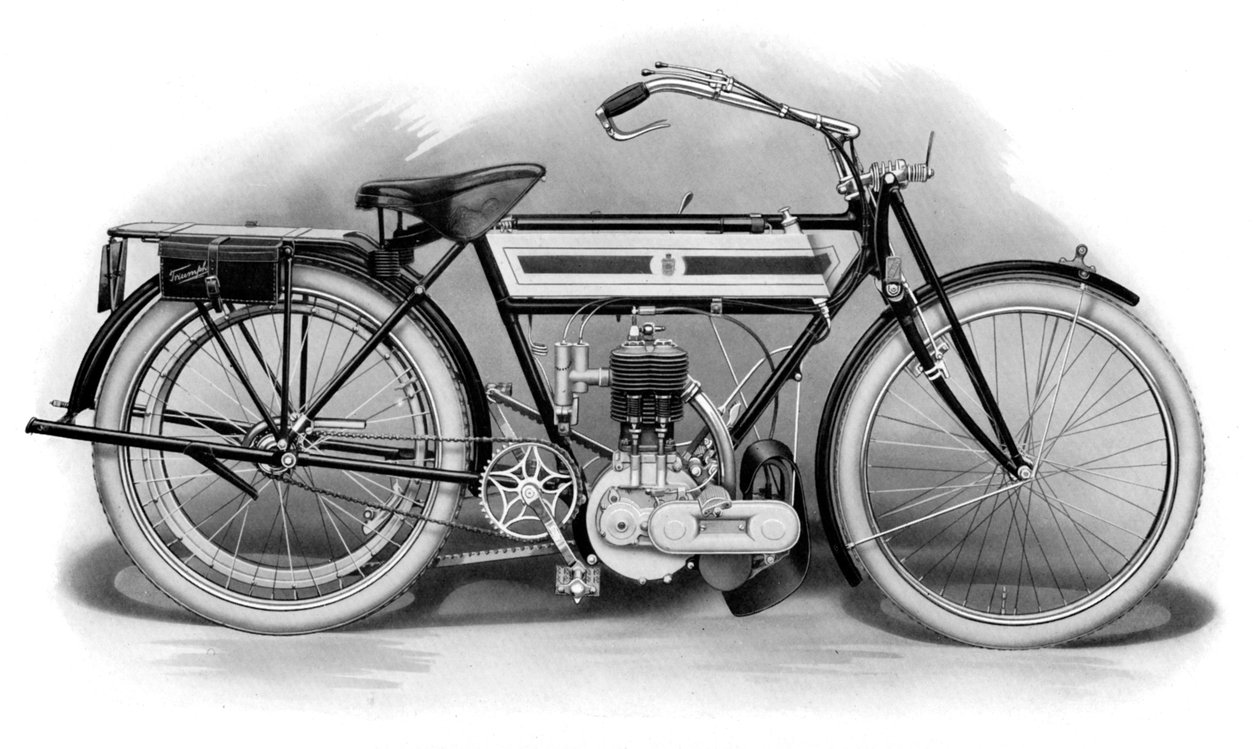 Erken bir Triumph motosikleti, 1911-1912 by Unbekannt