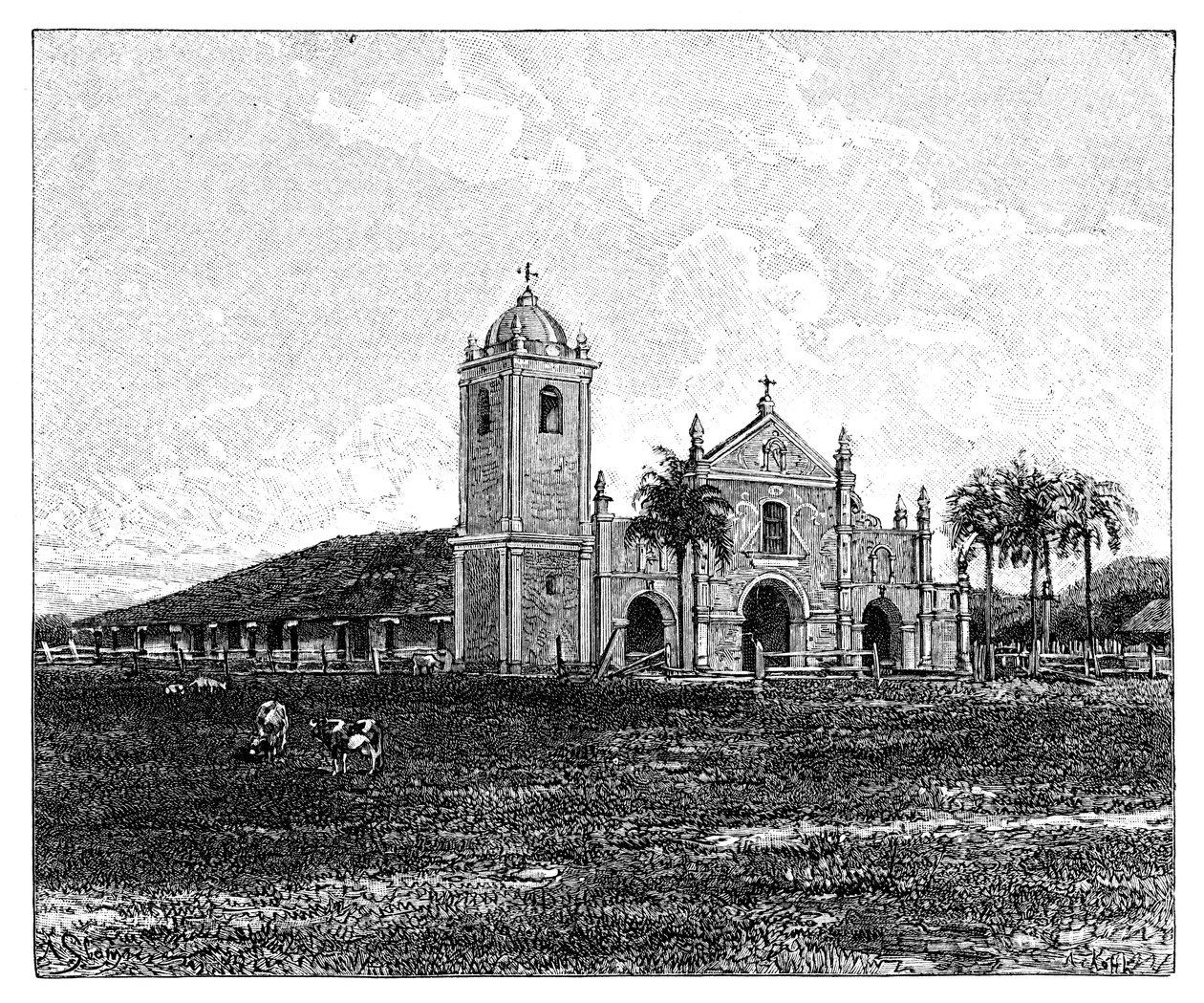 Eski bir Cizvit kilisesi, Pirayu, Paraguay, 1895 by Unbekannt