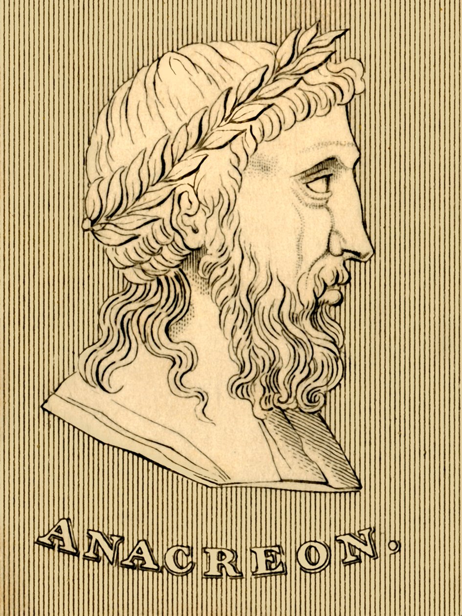 Anacreon, c582-485 M.Ö., 1830. by Unbekannt
