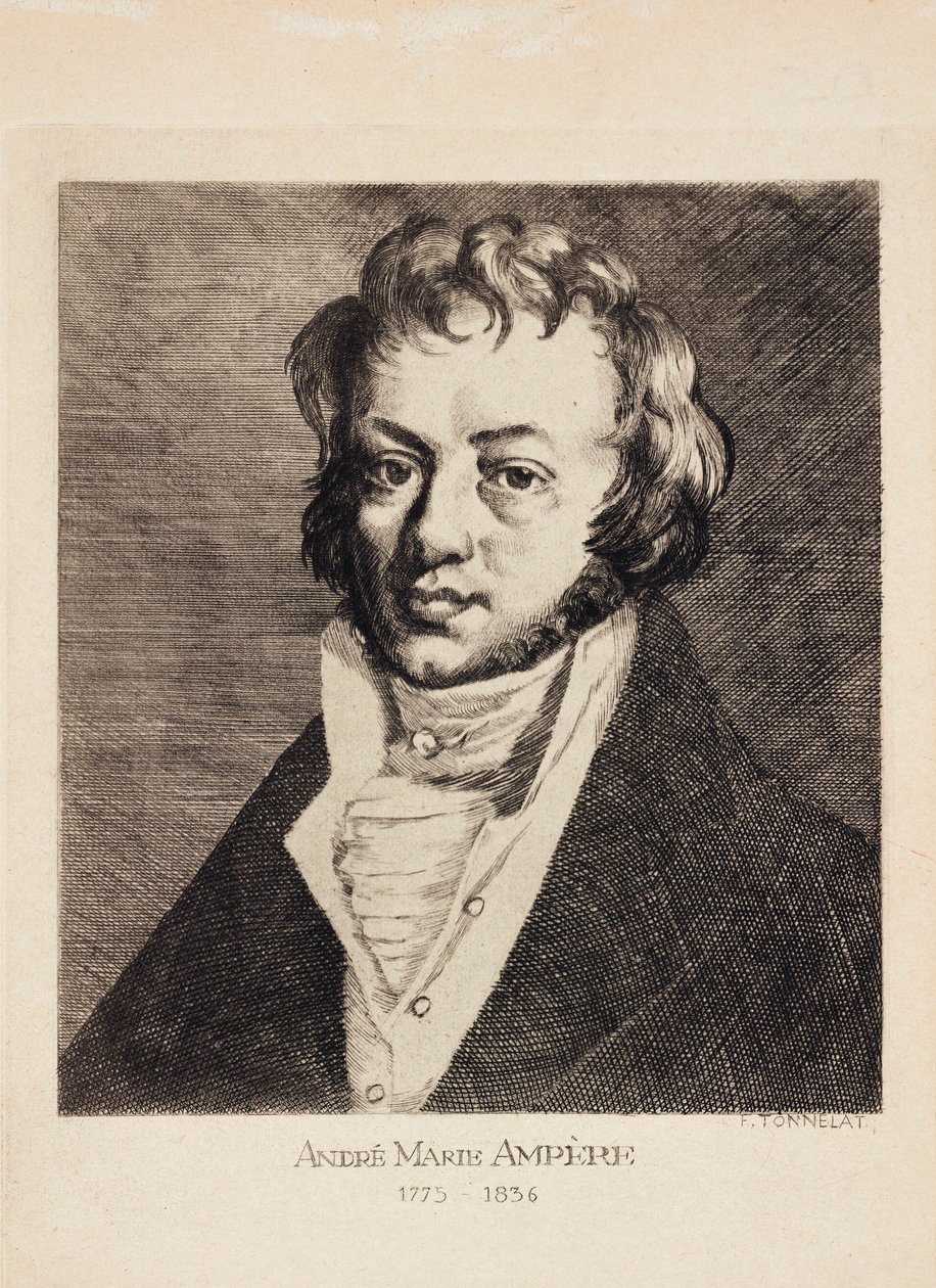 Andre-Marie Ampere, Fransız fizikçi ve matematikçi, 1820 dolayları by Unbekannt