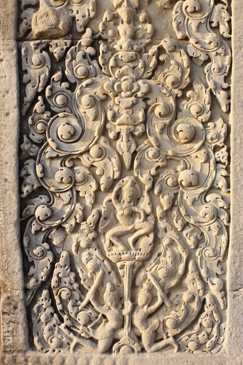 Angkor Wat, WallFlowers'da Oyulmuş Detay, Siem Reap, Kamboçya by Unbekannt