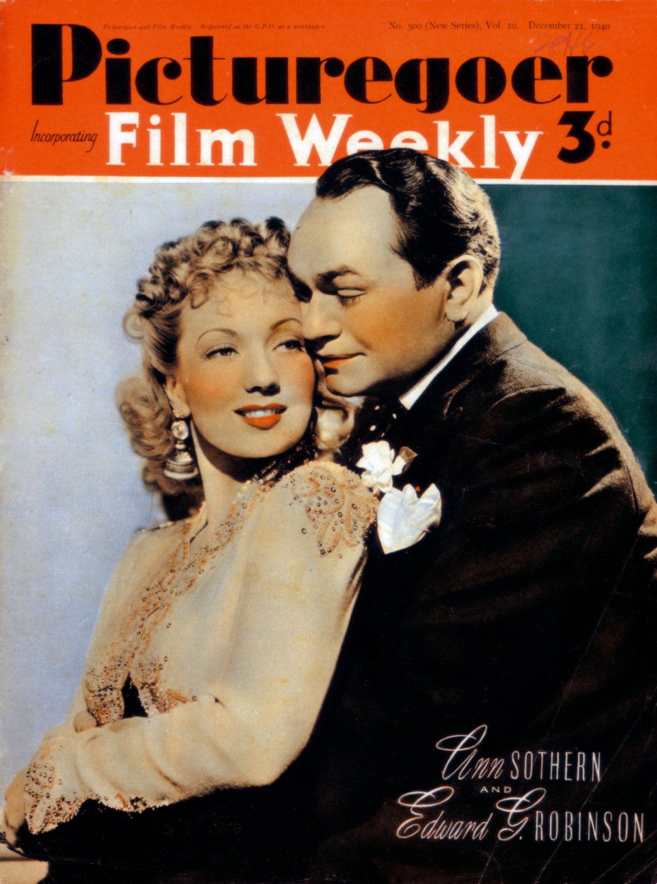 Ann Sothern 1909-2001 ve Edward G. Robinson 1893-1964, oyuncular, 1940 by Unbekannt