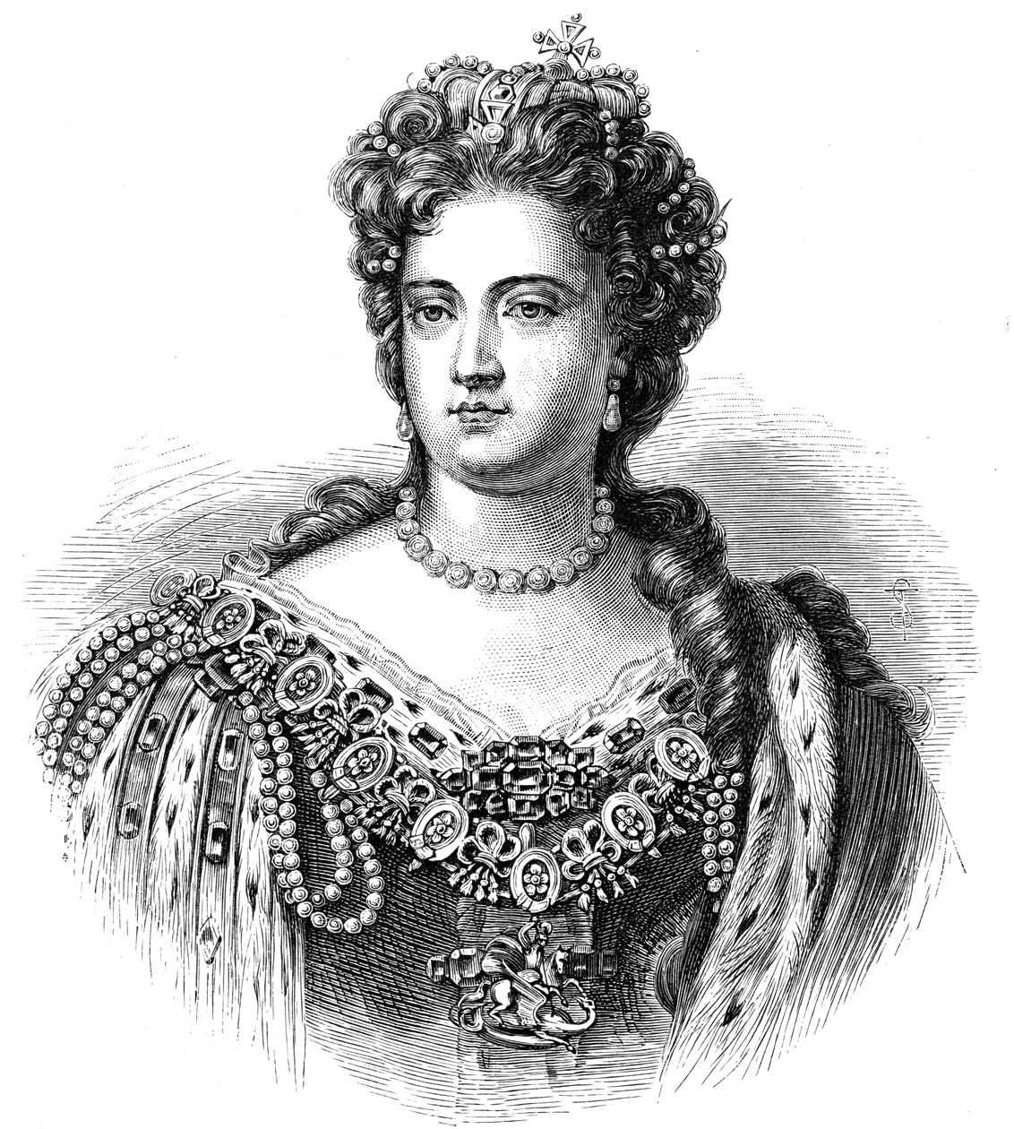 Anne 1665-1714, Büyük Britanya ve İrlanda Kraliçesi, 1702, 1880 by Unbekannt