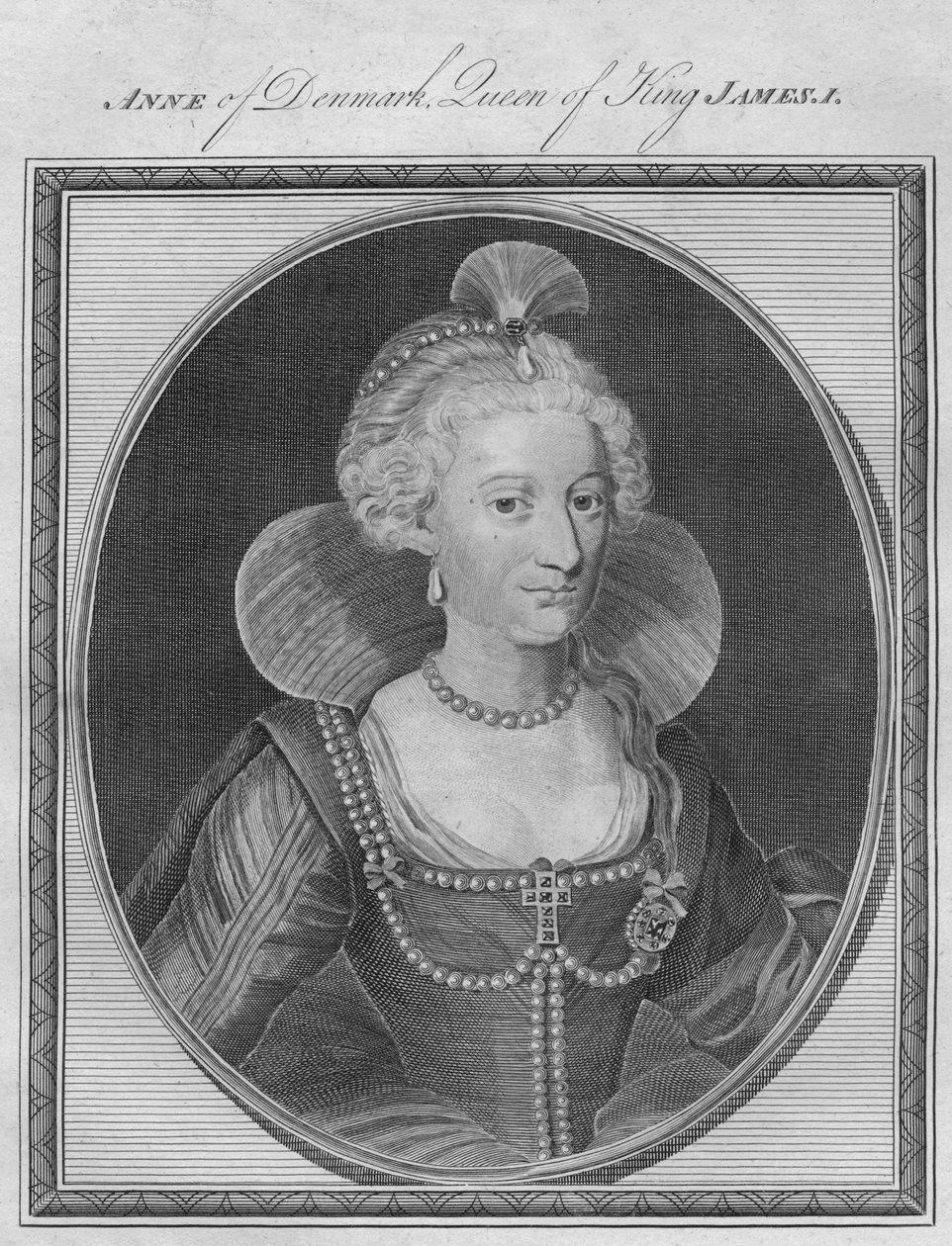 Danimarkalı Anne, Kral I. James Kraliçesi, 1786. by Unbekannt