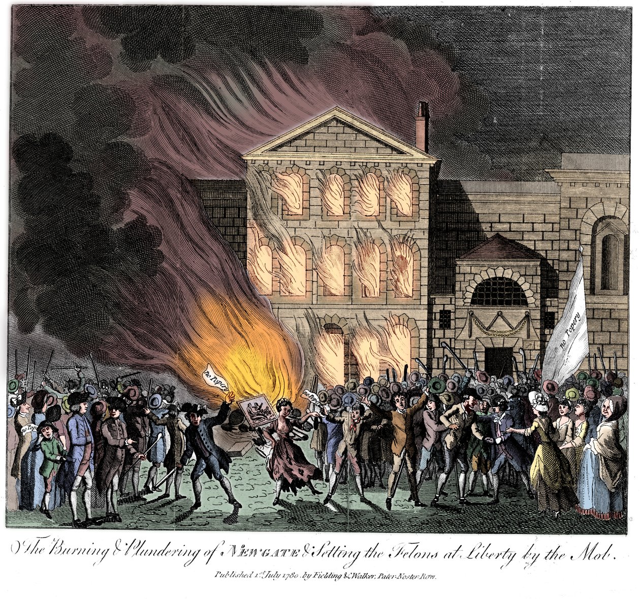 Anti-Katolik Gordon İsyanları, Londra, 6-7 Haziran 1780 by Unbekannt