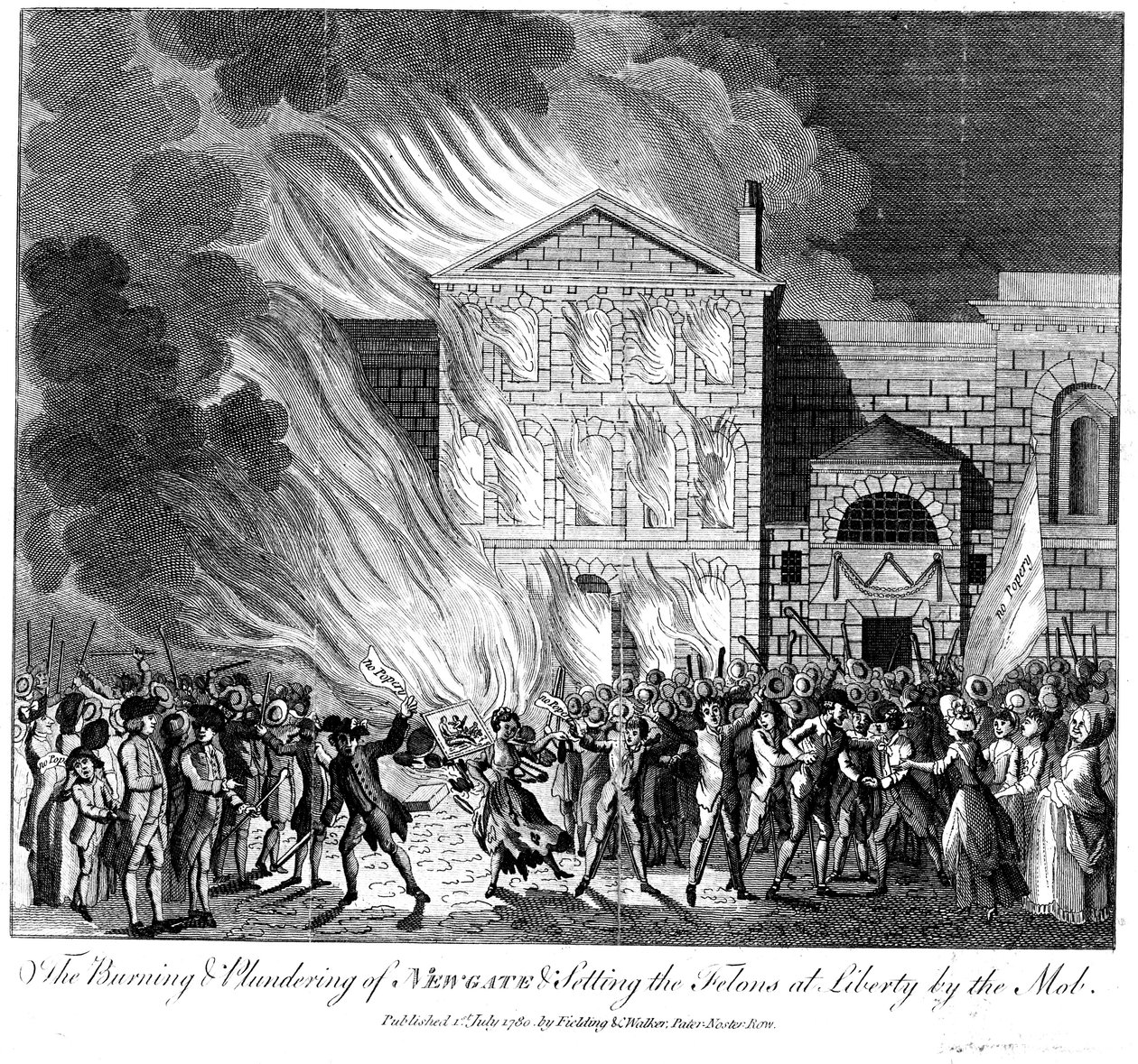 Anti-Katolik Gordon İsyanları, Londra, 6-7 Haziran 1780 by Unbekannt