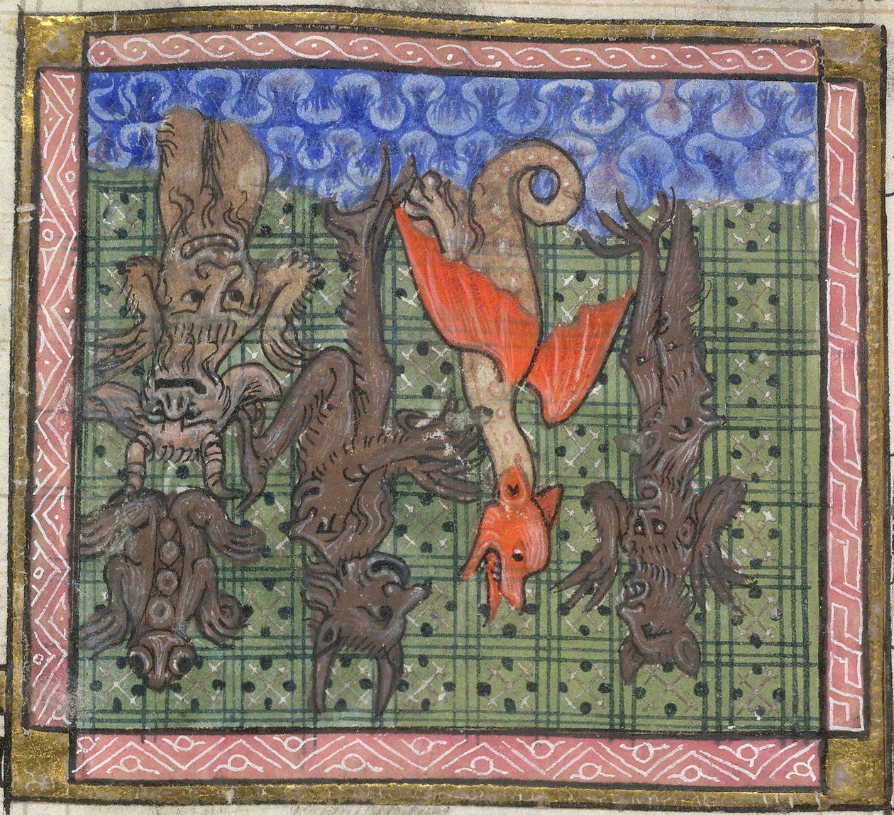 Apocalypse, Detay: Cennetten düşen iblisler, yaklaşık 1370-1375 by Unbekannt