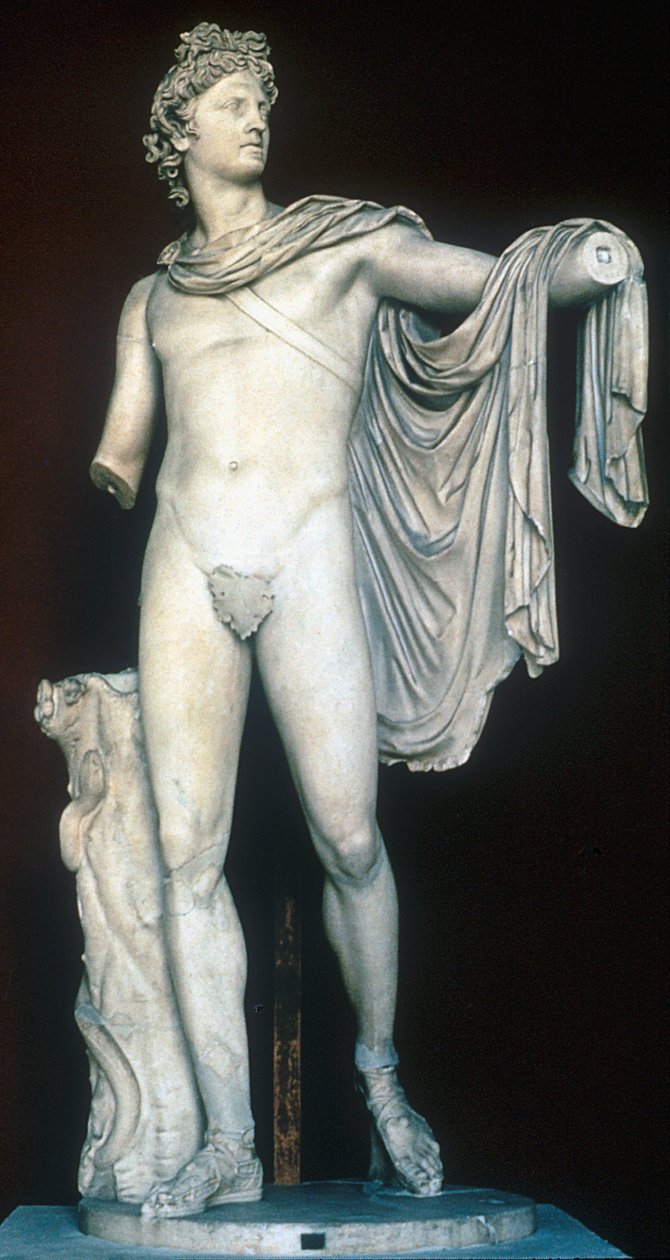 Apollo Belvedere, Antik Yunan heykeli, MÖ c400-323 by Unbekannt