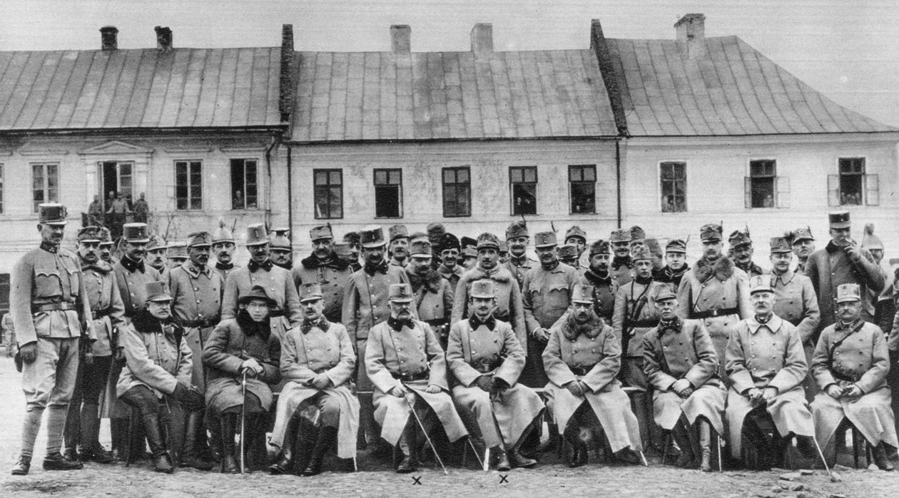 Subayları ile Avusturya Arşidükleri Friedrich ve Karl, I. Dünya Savaşı, 1915 by Unbekannt