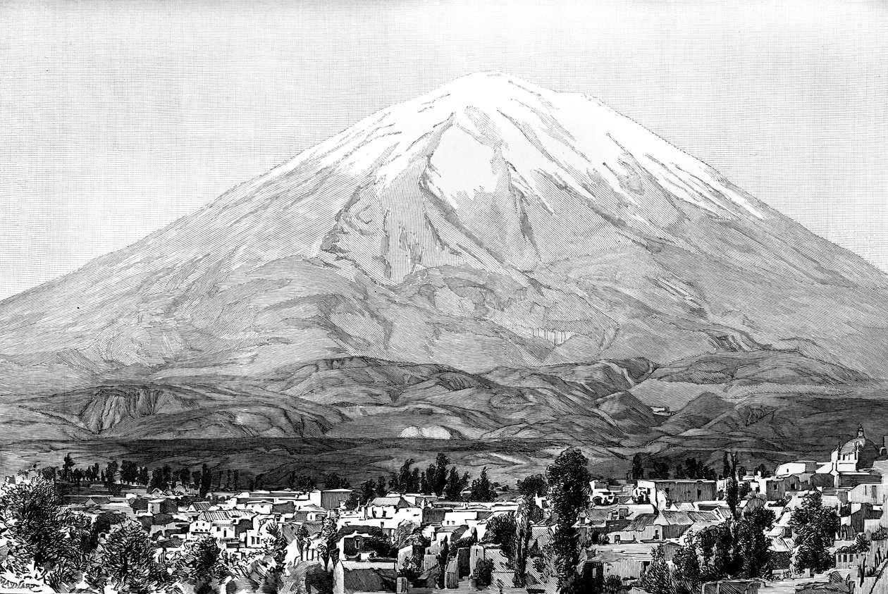 Arequipa ve Misti Dağı, Peru, 1895 by Unbekannt