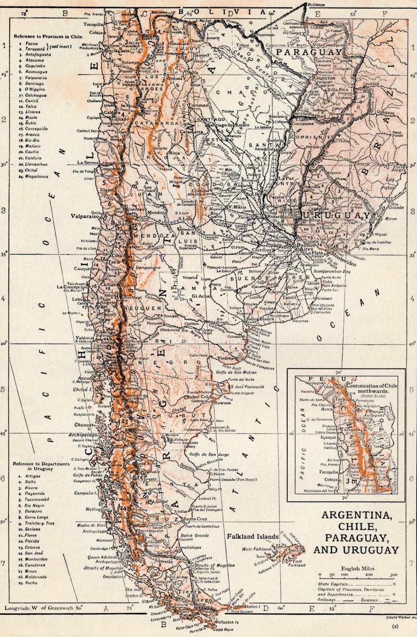 Arjantin, Şili, Paraguay ve Uruguay by Unbekannt