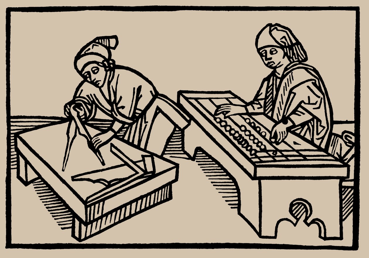Aritmetik ve Geometri. İnsan Hayatının Aynasından Rodericus Zamorensis, 1479 by Unbekannt
