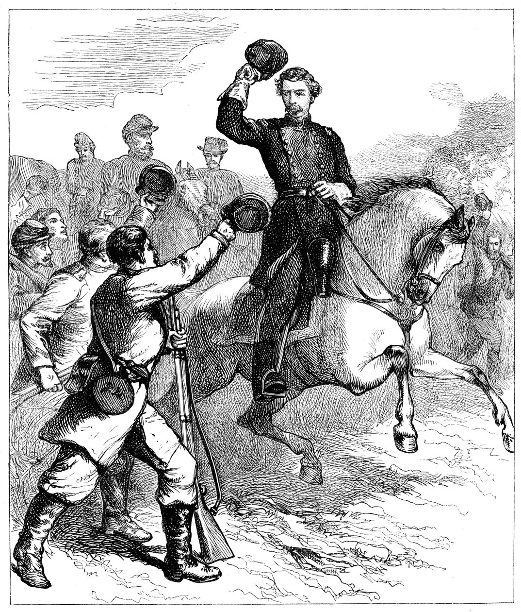 General McClellan'ın Williamsburg, Virginia'ya gelişi, 1862 c1880 by Unbekannt