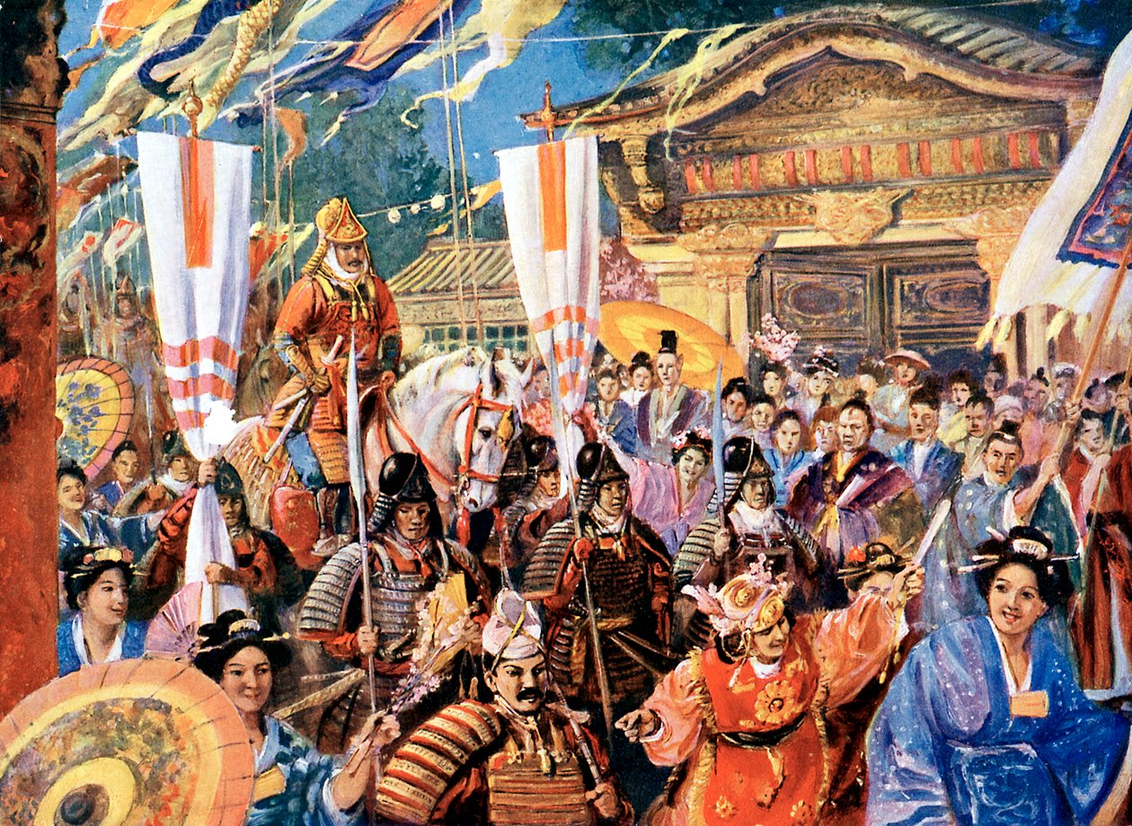 Sanatçıların Yorimoto izlenimi, 12. yüzyıl Japon savaşçısı, 20. yüzyıl by Unbekannt