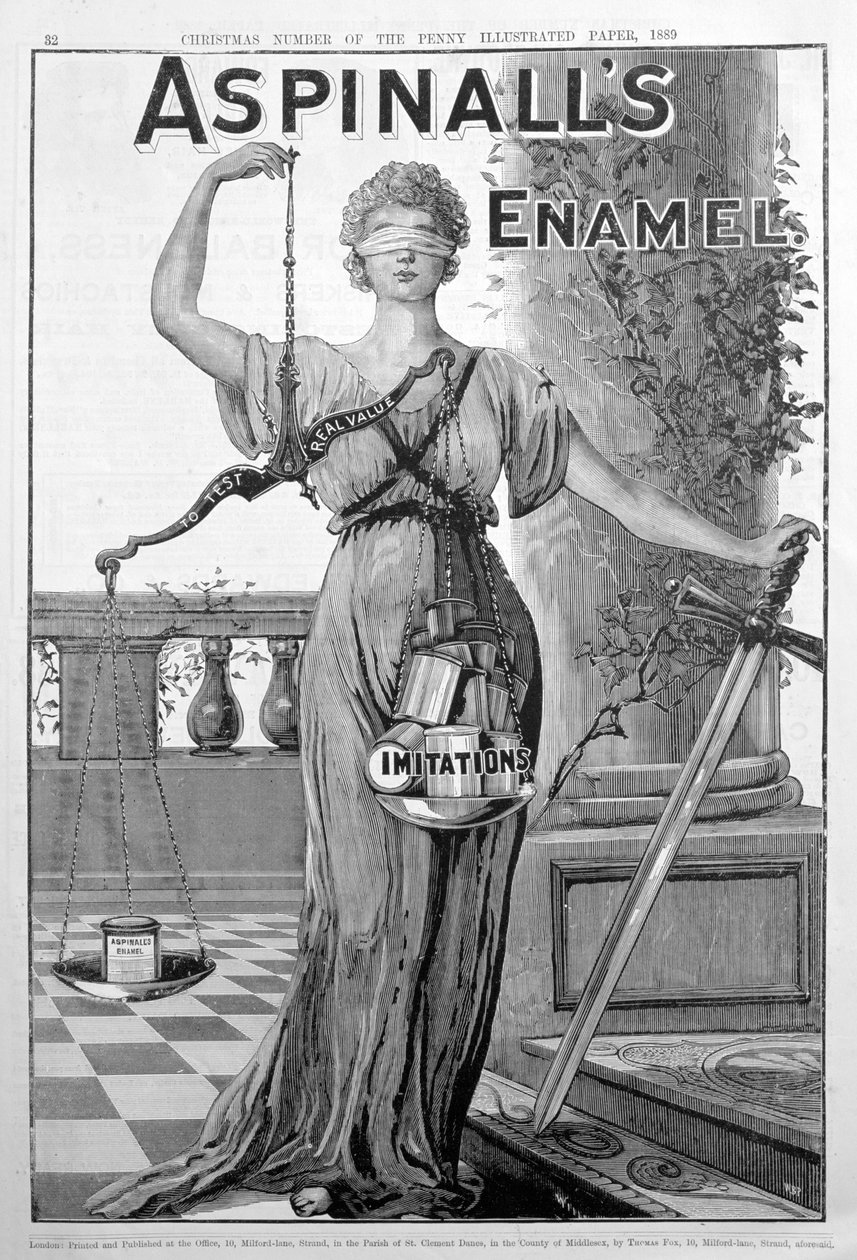 Aspinalls Emaye reklamı, 1889 by Unbekannt