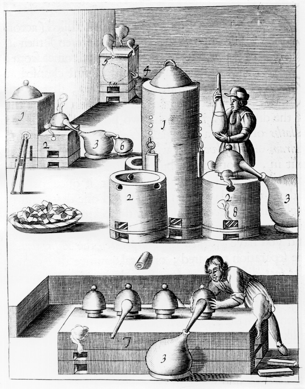 Athanor veya Slow Harry, sabit bir sıcaklığı koruyan kendi kendini besleyen bir fırın, 1683 by Unbekannt