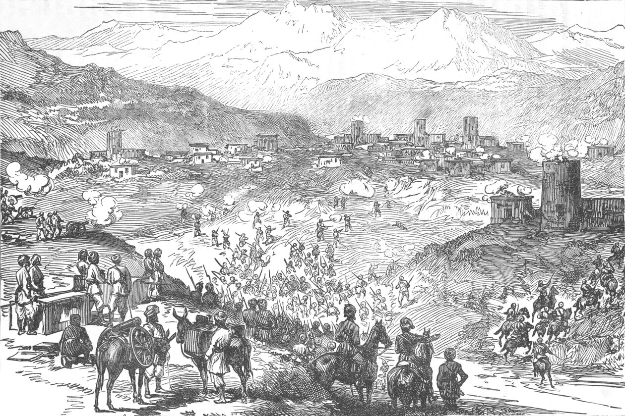 Bir Afreedi Kasabasına Saldırı, c1880 by Unbekannt