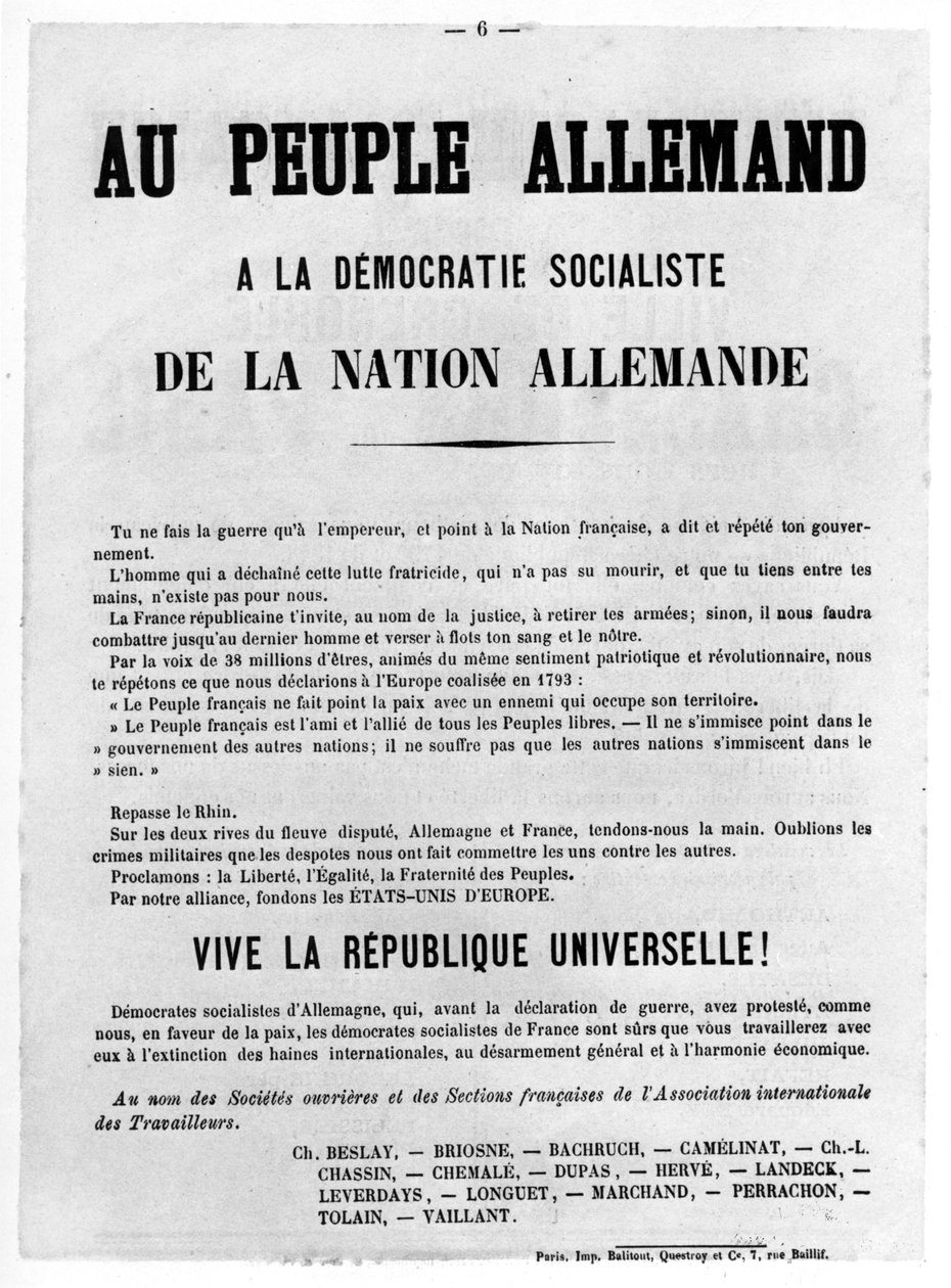 Alman Halkına, Paris Komünü