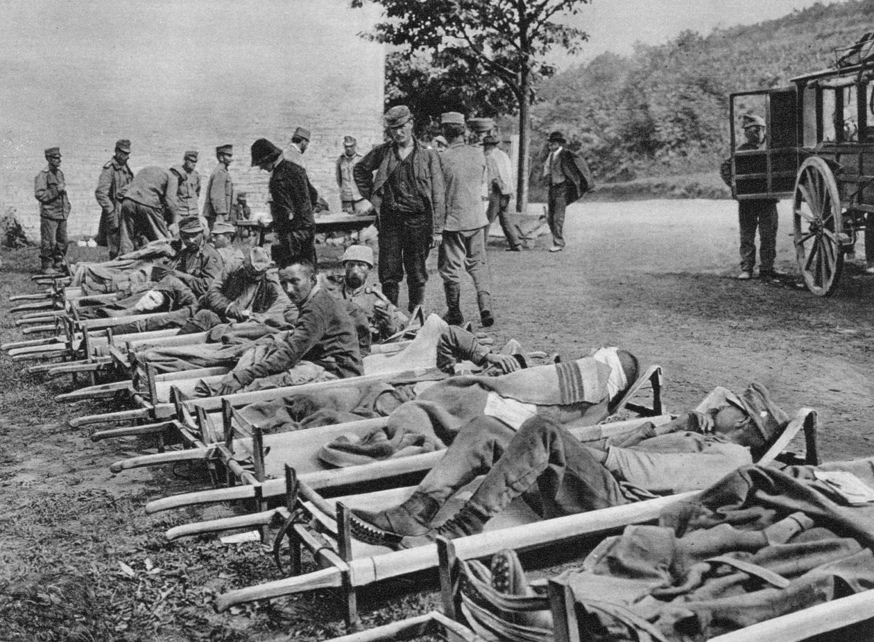 Avusturyalı askerler hastaneye giderken, Isonzo Savaşı, I. Dünya Savaşı, 1915 by Unbekannt