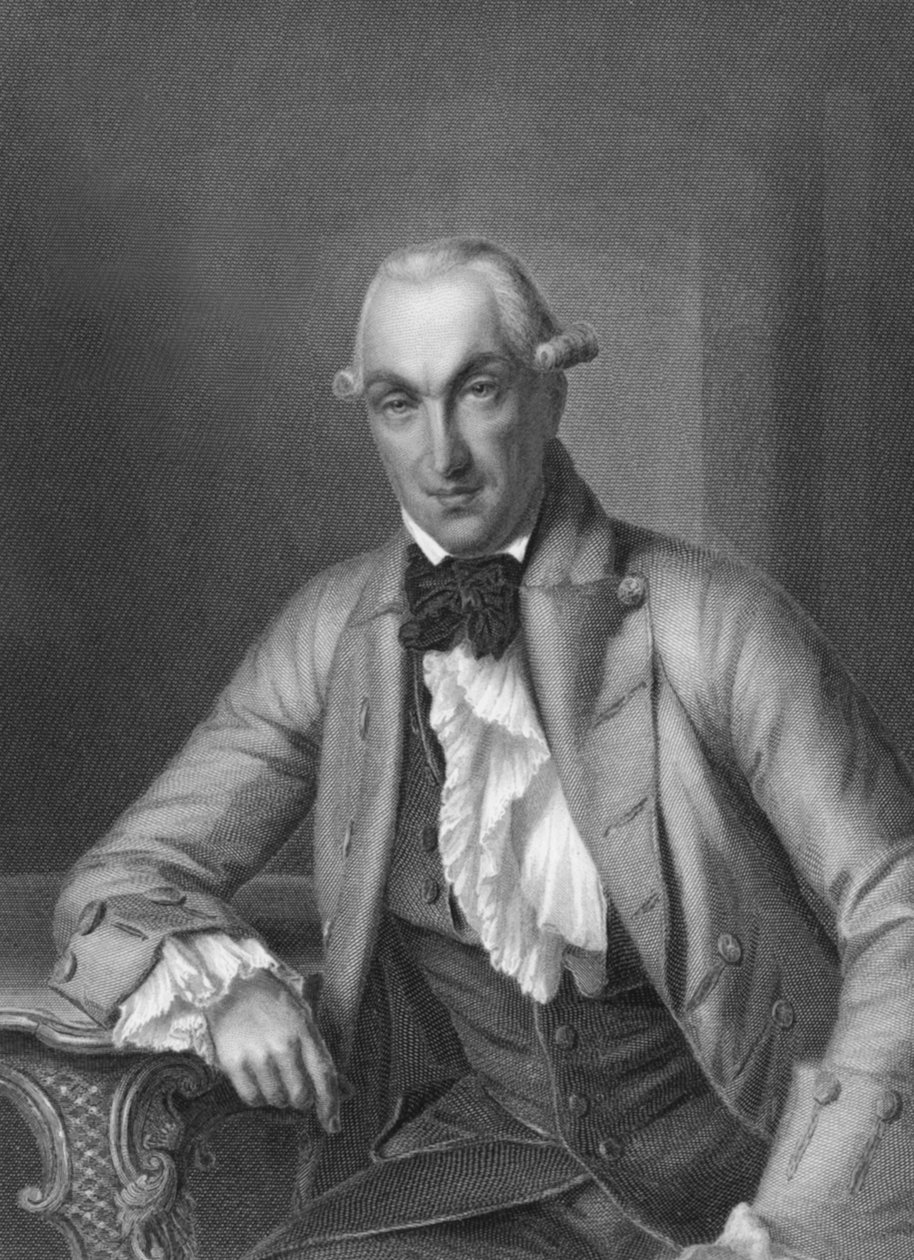 Yazar Johann Heinrich Merck, Almanya, c.1780 (s/b fotoğraf) by Unbekannt