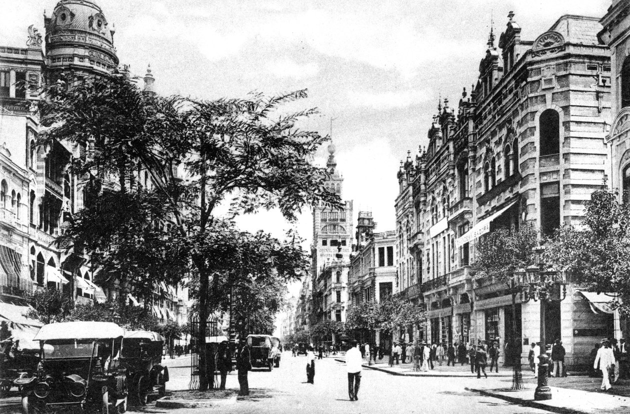 Avenida Rio Branco, Rio de Janeiro, Brezilya, 1920