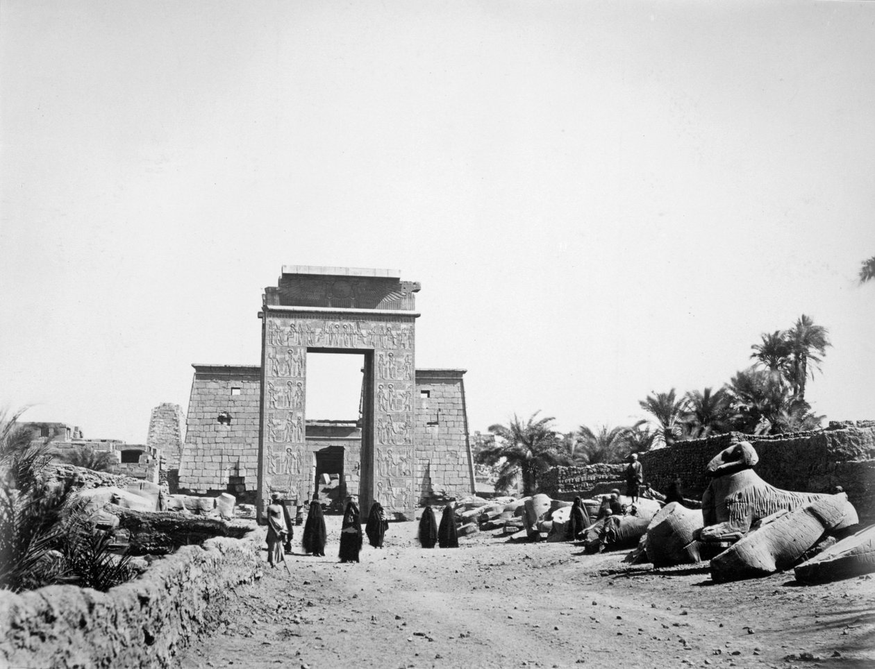 Sfenks Bulvarı, Karnak, Mısır, 1878 by Unbekannt