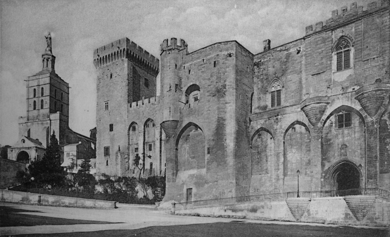 Avignon - Papalar Sarayı ve Katedrali, c1925 by Unbekannt