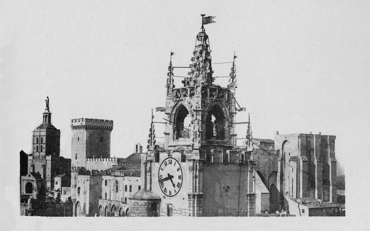 Avignon - Jacquemart Kulesi, Doms Notre-Dame Kilisesi ve Papalar Sarayı, c1925 by Unbekannt