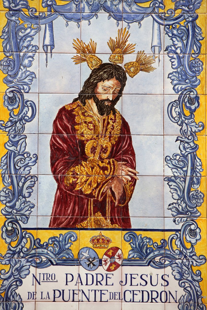 Plaza de San Francisco Malaga İspanya üzerinde Azulejo mozaik paneli by Unbekannt
