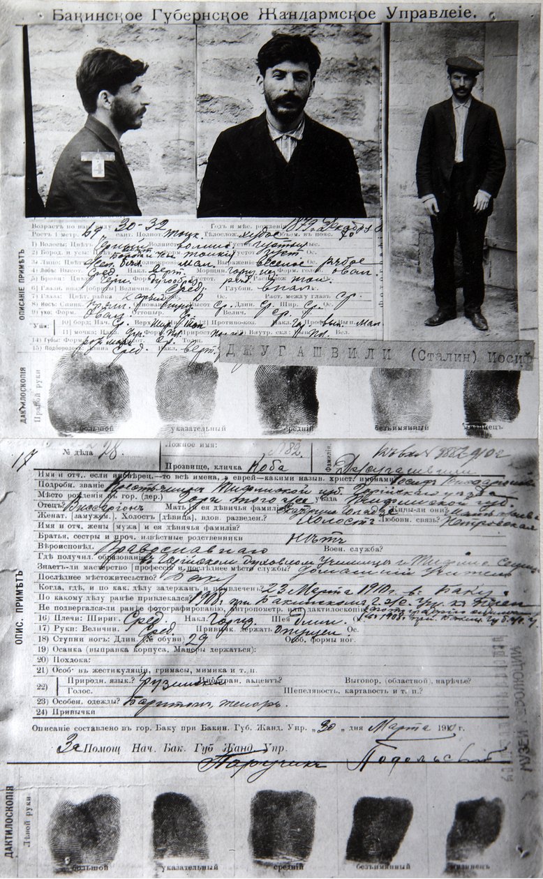 Siyasi suçlu J Jugashvili Stalin