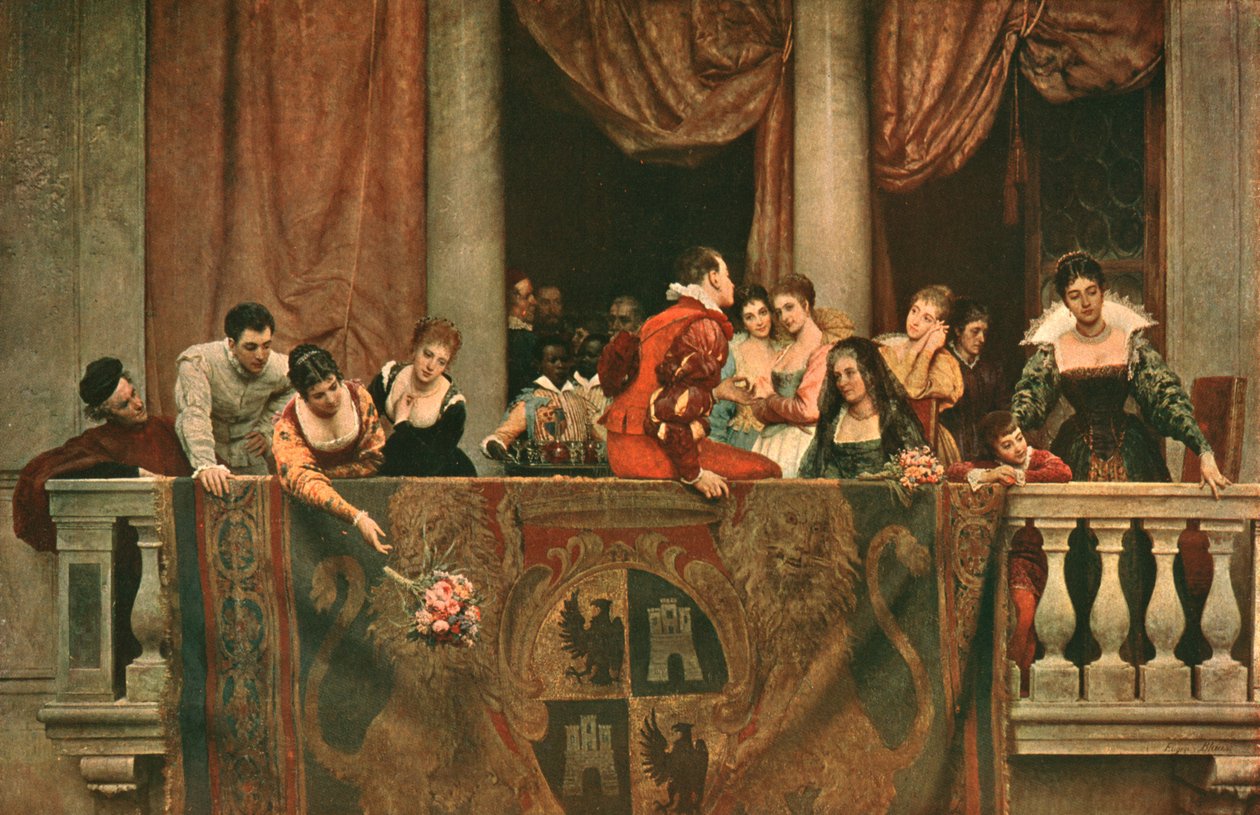 Karnavalda Balkon Sahnesi, 1879-1879, c1902. by Unbekannt