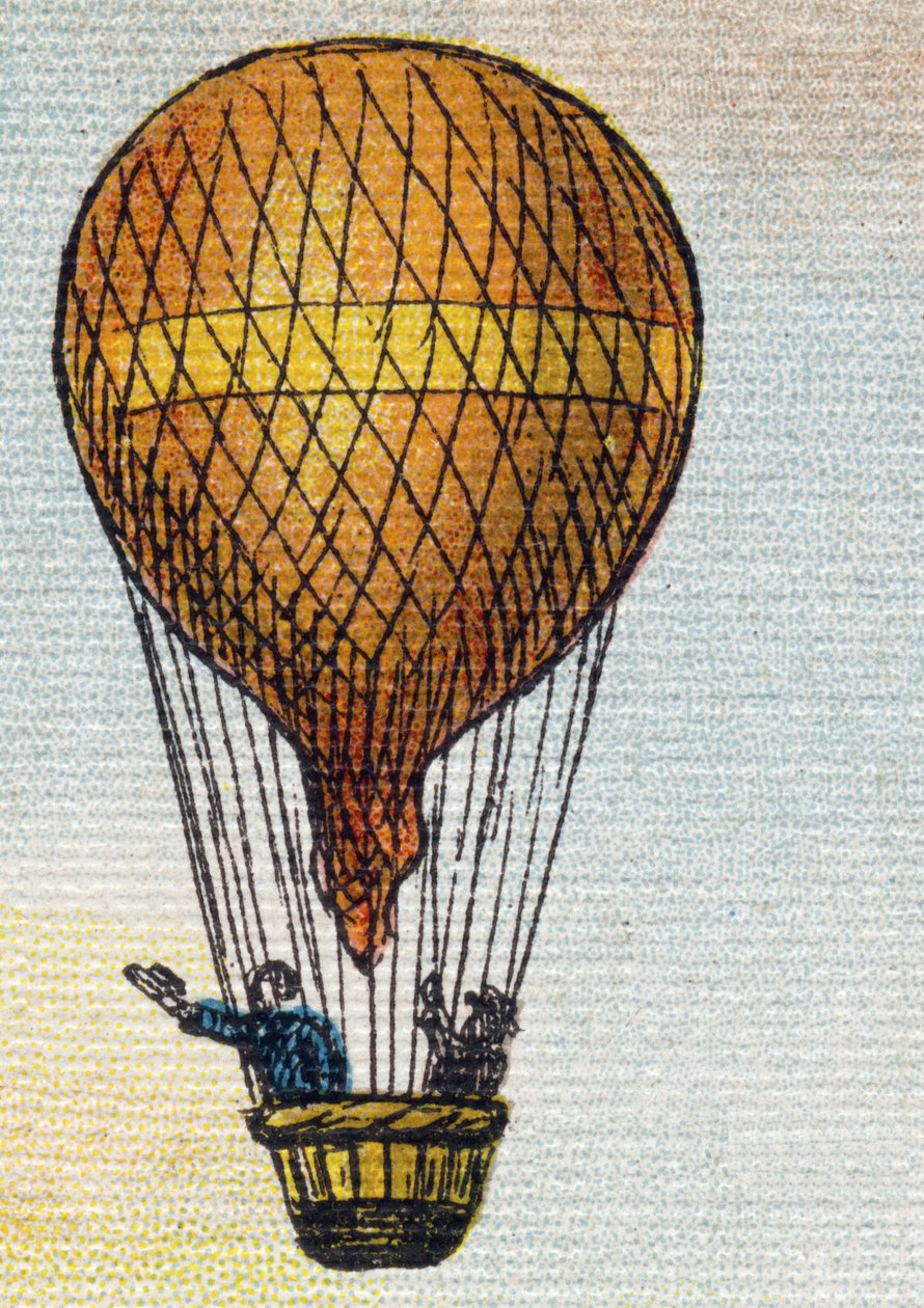 Balon. "Alphabet de ma petite fille" gravürü. Bernardin-Bechet ve Fils, kitapçı-yayıncılar, Paris, 1895 civarı. Tuval üzerine kırılmaz albüm. Bibliotheque des Bebes. 12 sayfa. Bir okuma yöntemi ve açıklayıcı bir abecedary içeren albüm. karartmak: by Unbekannt