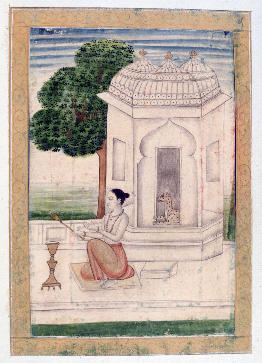 Bengalce Ragini, Ragamala Albümü, Rajasthan Okulu, 19. Yüzyıl by Unbekannt