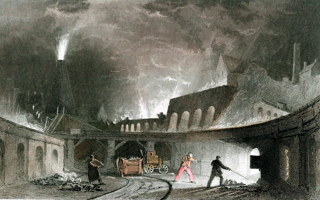 Fırınlar Bankası, Lymington Iron Works, Tyneside, İngiltere, 1835 by Unbekannt