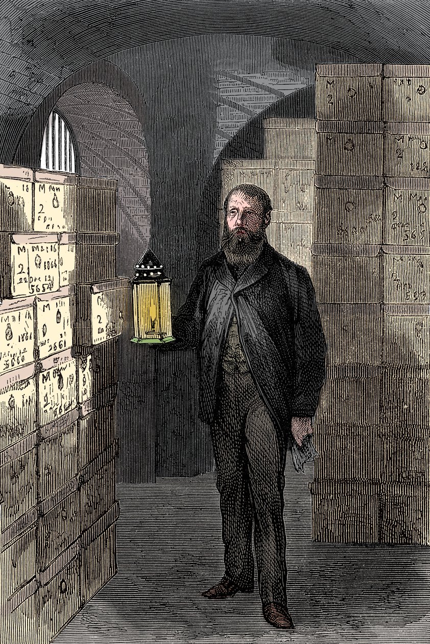 Bank of England kasalarında banknot deposu, c1870 by Unbekannt